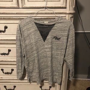 Victoria’s Secret Pink Campus Long Sleeve Mesh Tee